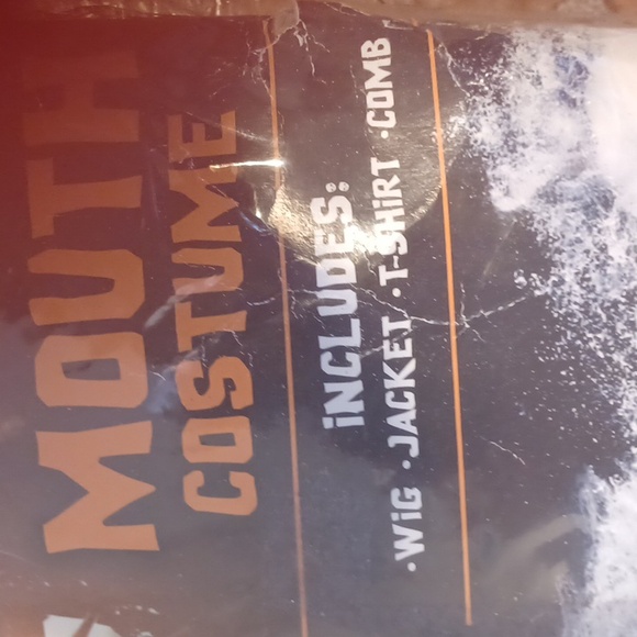 Goodies Mouth Costume wig, jacket. T shirt comb adult size large - Picture 2 of 5